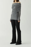 SWAYING/KNIT Water Soluble Wool Lapel SW22AW1T17 Dark Grey PS50